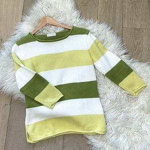 Pierre Cardin Striped Cotton Sweater (S)